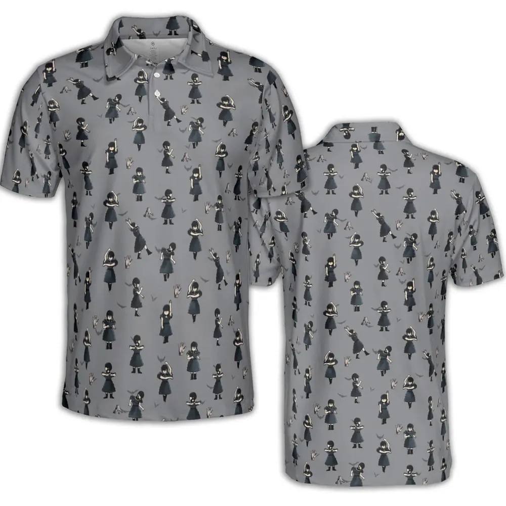 Wednesday Dance Pattern AOP Men/Women Polo Shirt - 2