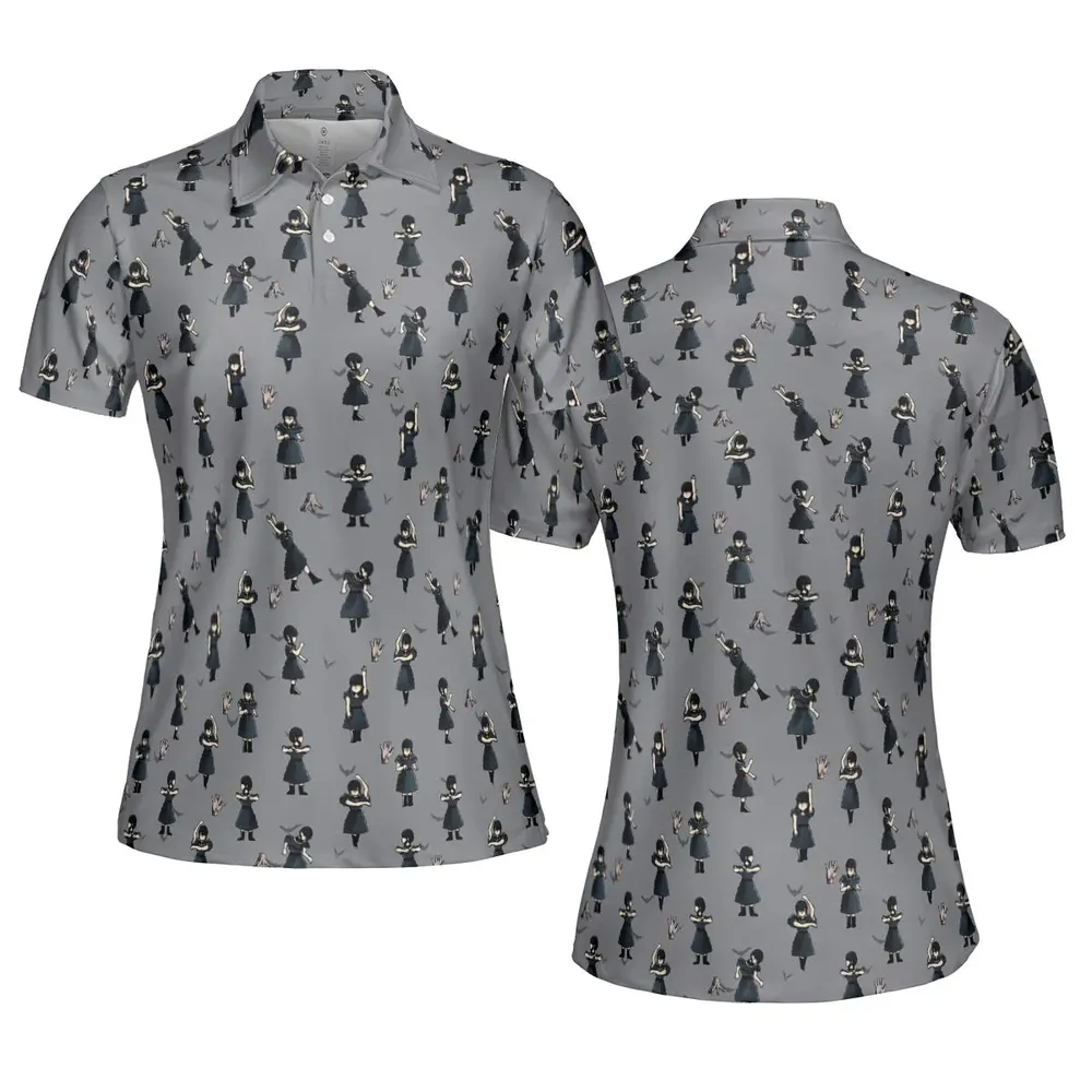 Wednesday Dance Pattern AOP Men/Women Polo Shirt - 5