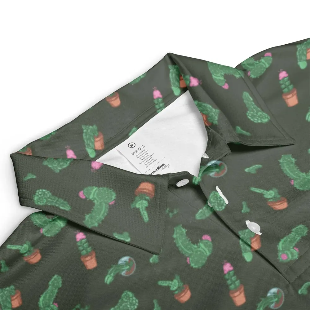 Funny Plants Pattern AOP Men/Women Polo Shirt - 3