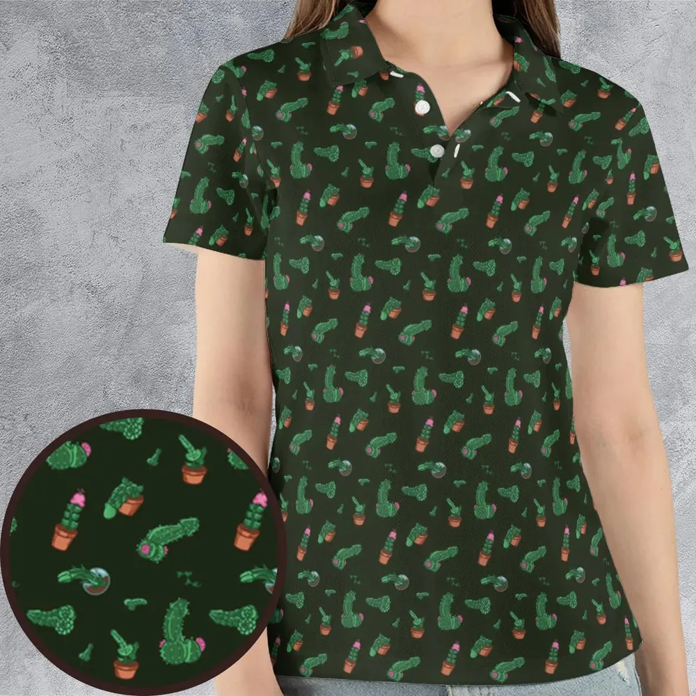 Funny Plants Pattern AOP Men/Women Polo Shirt - 4