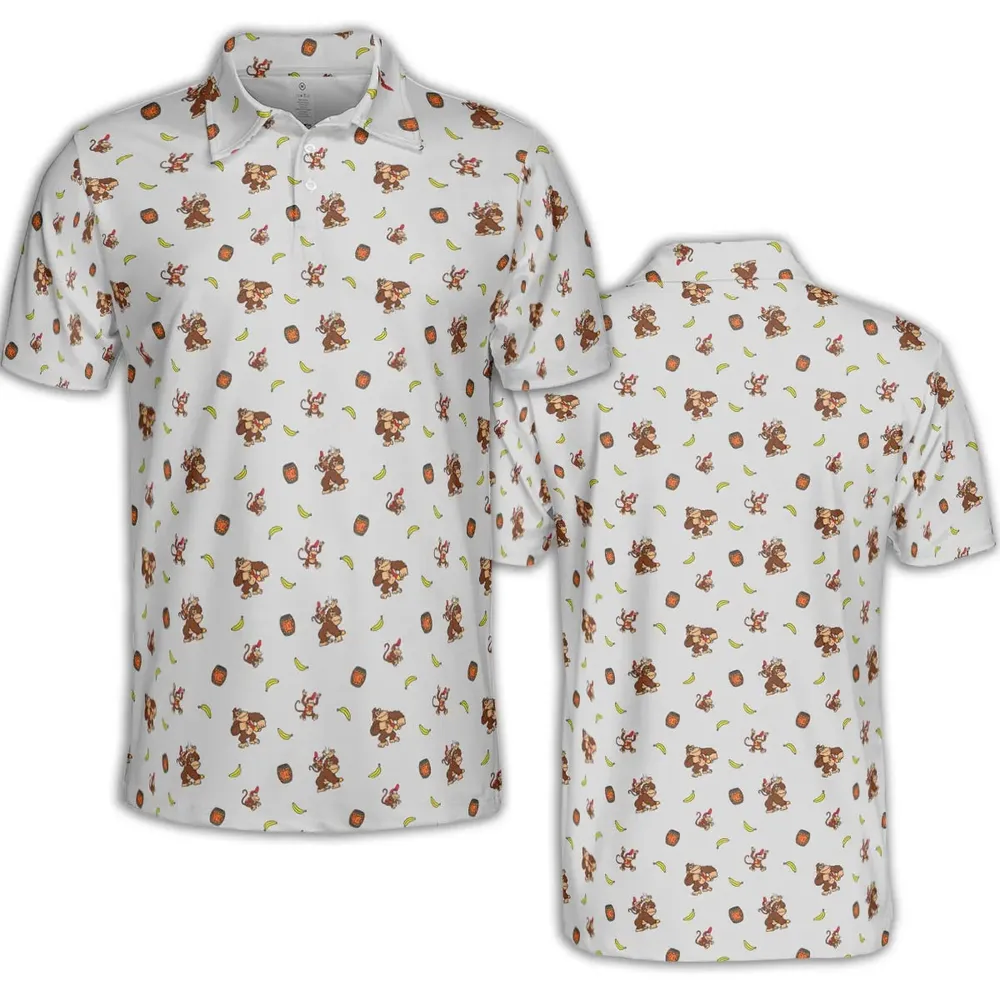 Nintendo Donkey Kong Characters Pattern AOP Men/Women Polo Shirt - 2