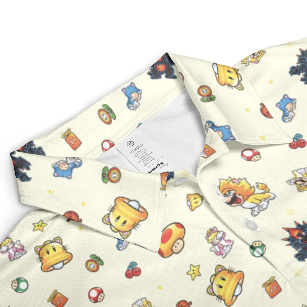 Super Mario Characters Pattern AOP Men/Women Polo Shirt - 3