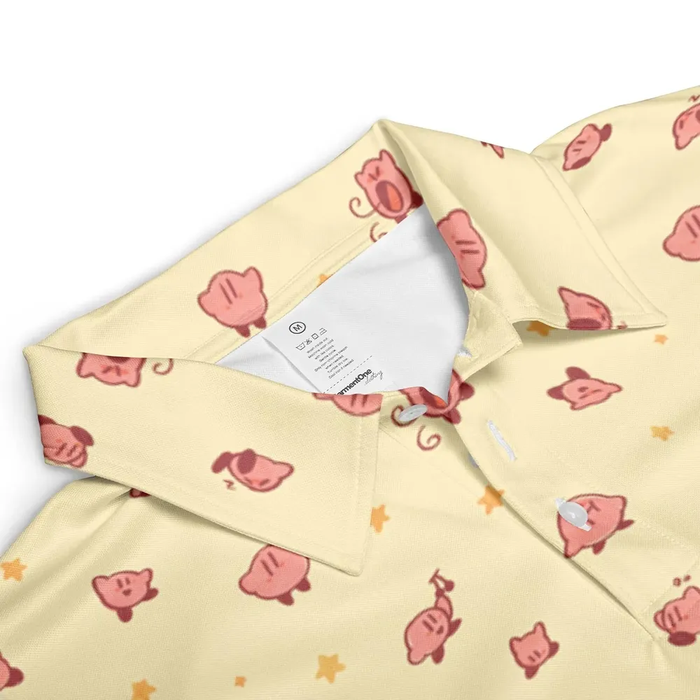 Nintendo Kirby Pattern AOP Men/Women Polo Shirt - 3