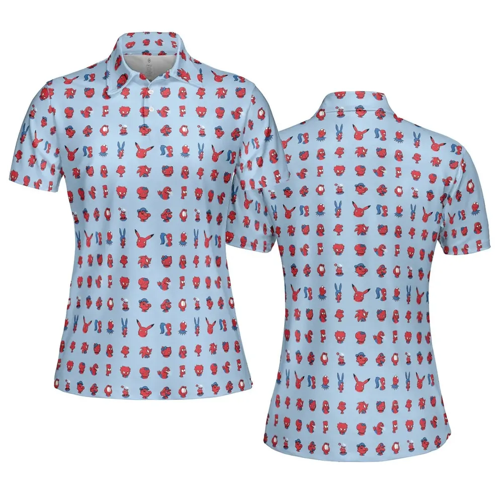 Funny Spider-Man Characters Pattern AOP Men/Women Polo Shirt - 5