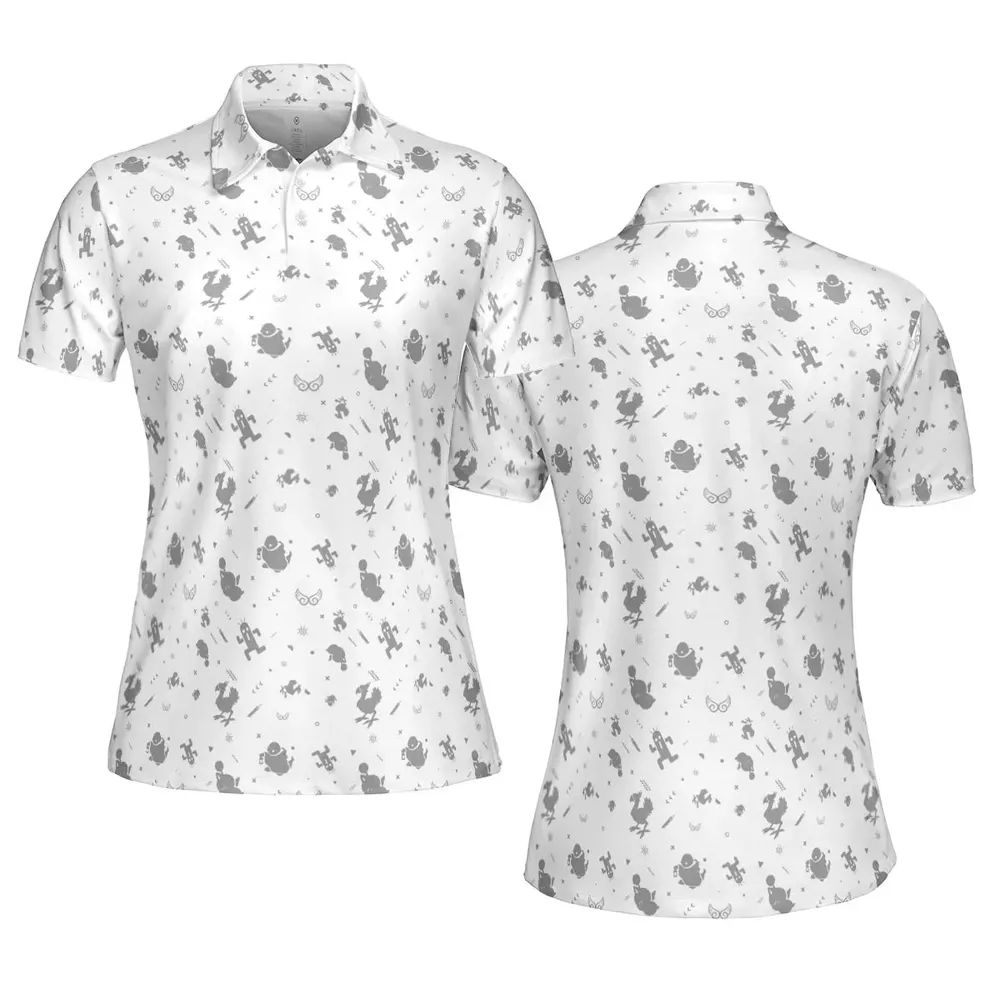 Final Fantasy Creatures Pattern AOP Men/Women Polo Shirt - 5