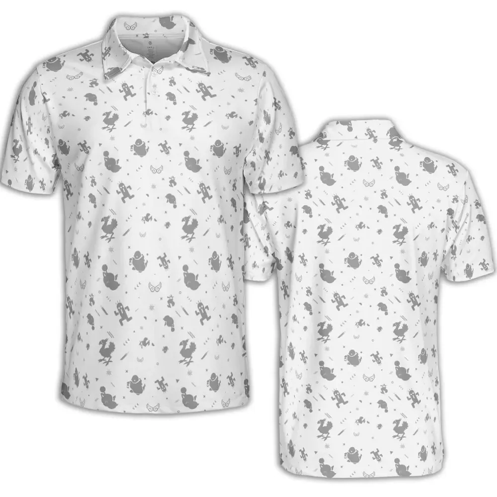 Final Fantasy Creatures Pattern AOP Men/Women Polo Shirt - 2