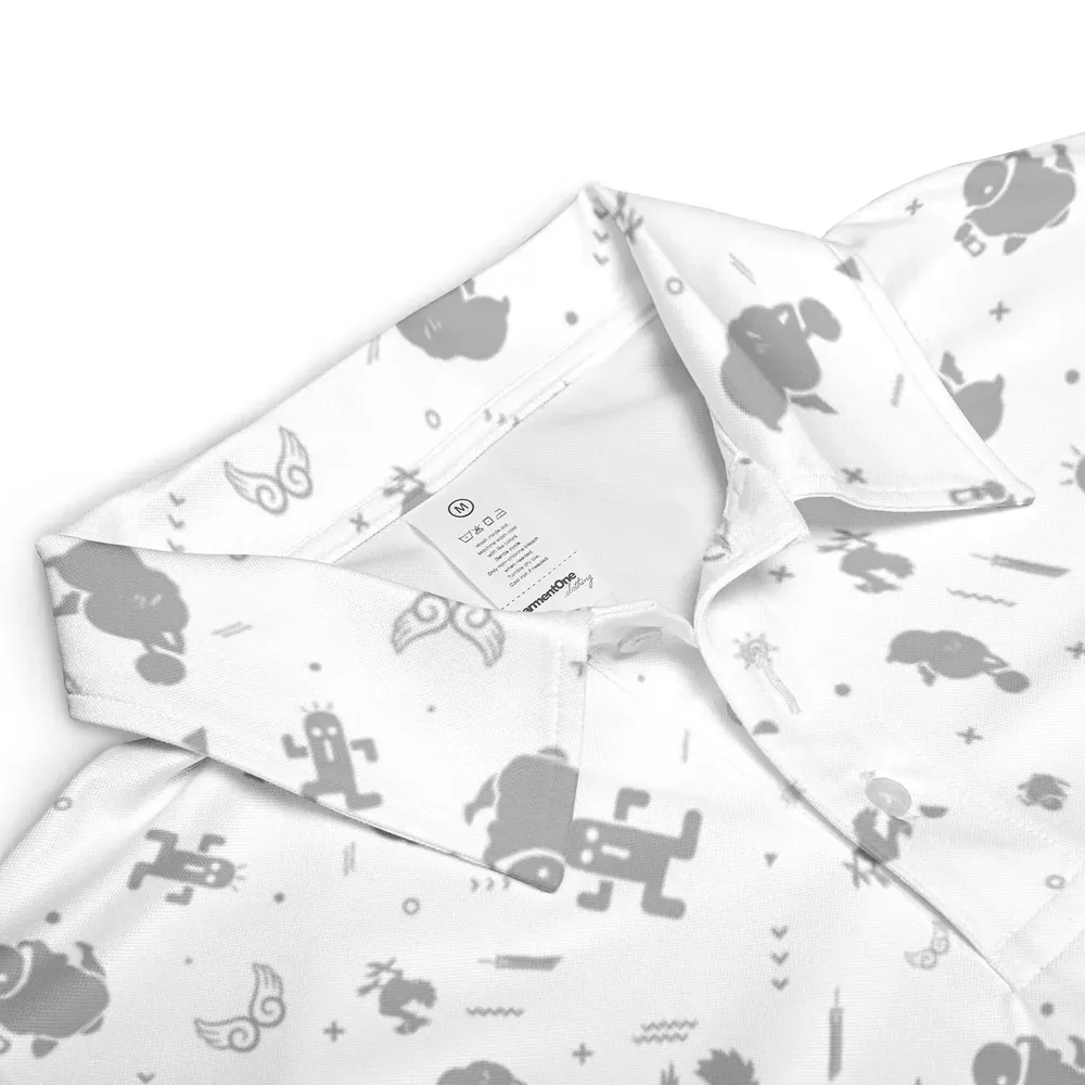 Final Fantasy Creatures Pattern AOP Men/Women Polo Shirt - 3