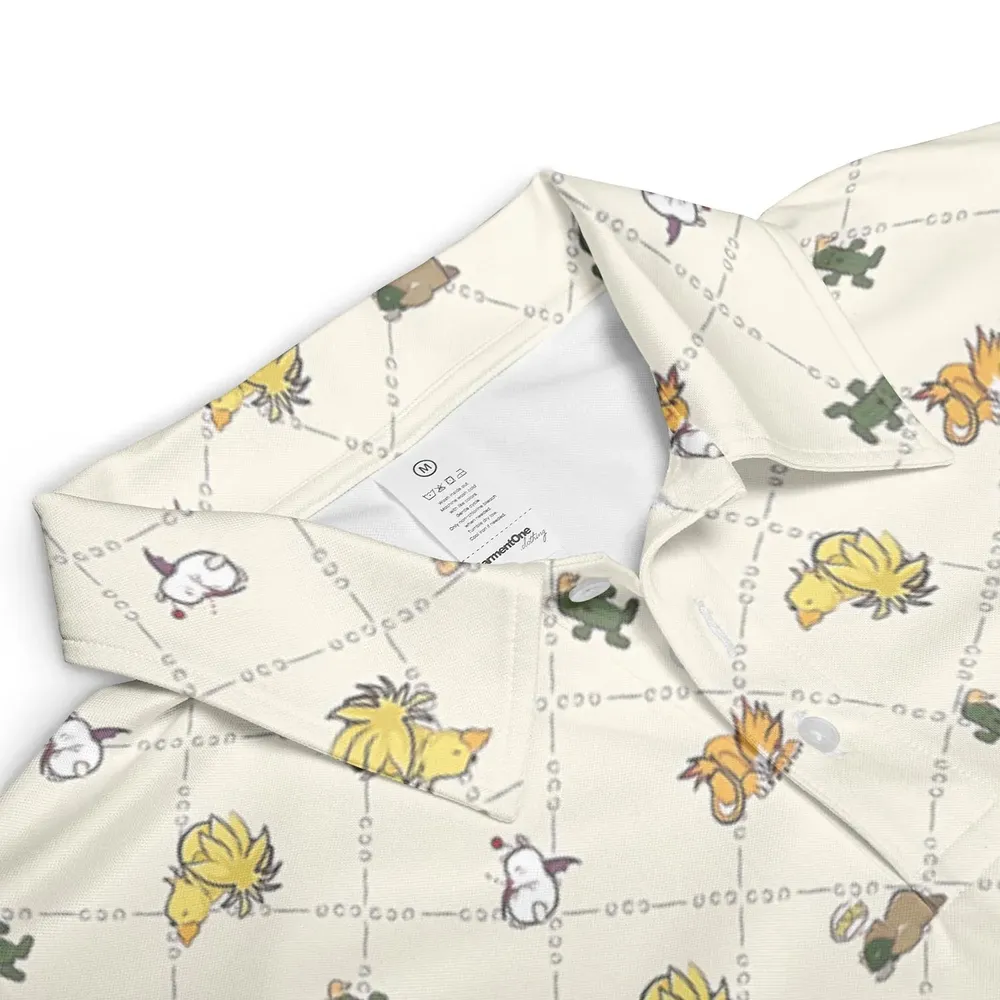 Final Fantasy Sleeping Creatures Pattern AOP Men/Women Polo Shirt - 3