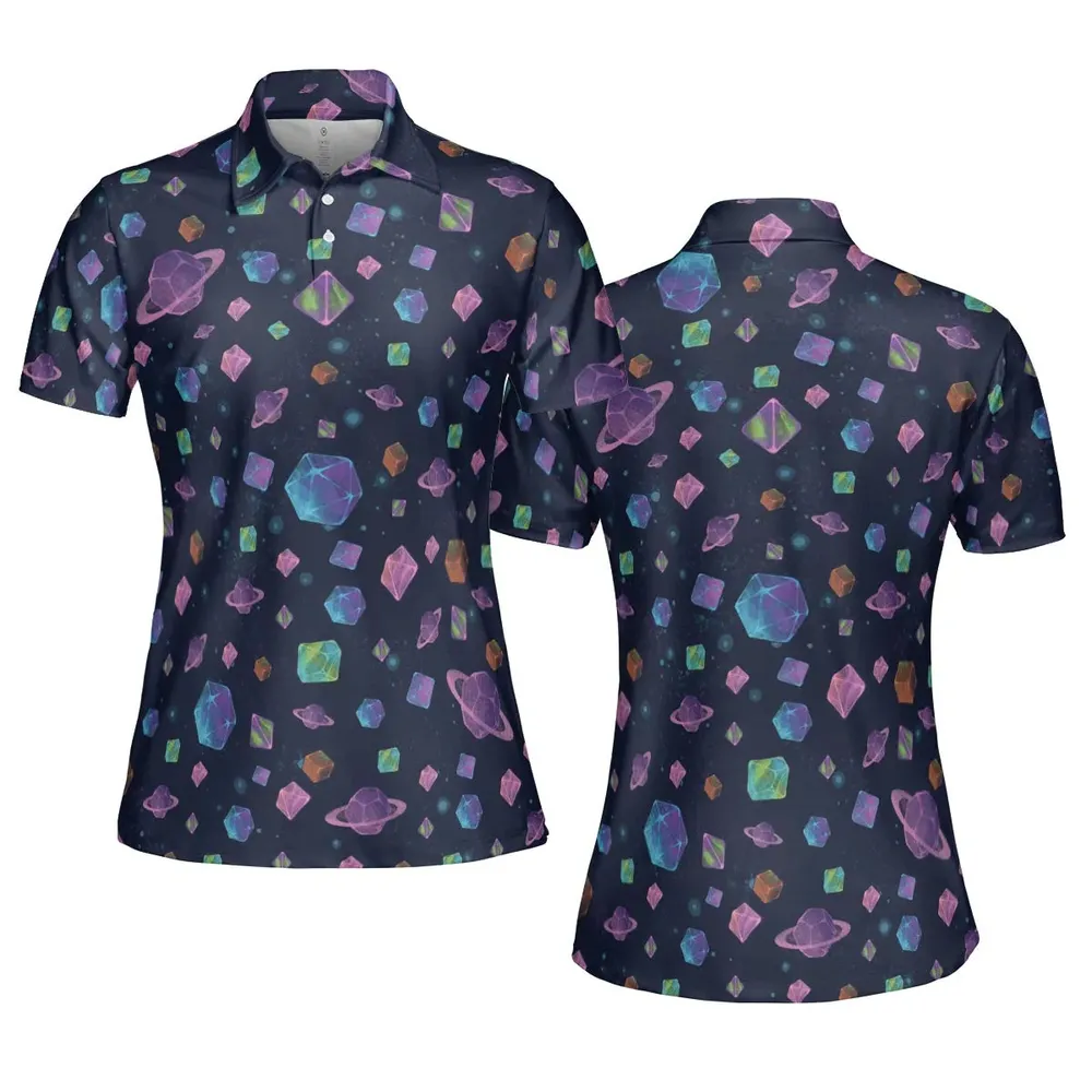 Galaxy Of Dices DnD Pattern AOP Men/Women Polo Shirt - 5