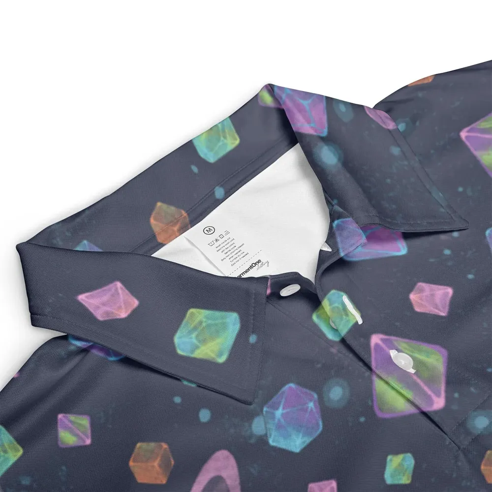 Galaxy Of Dices DnD Pattern AOP Men/Women Polo Shirt - 3