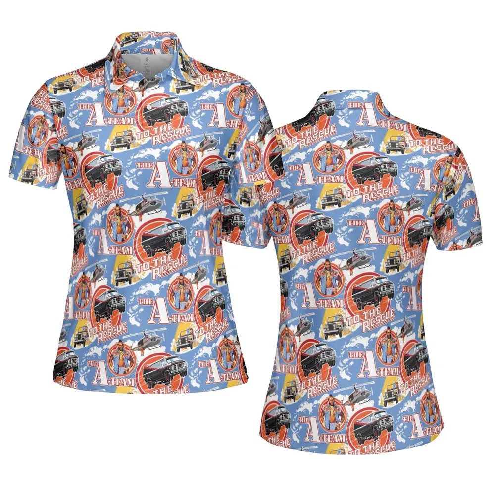 To The Rescue The A Team Pattern AOP Men/Women Polo Shirt - 5