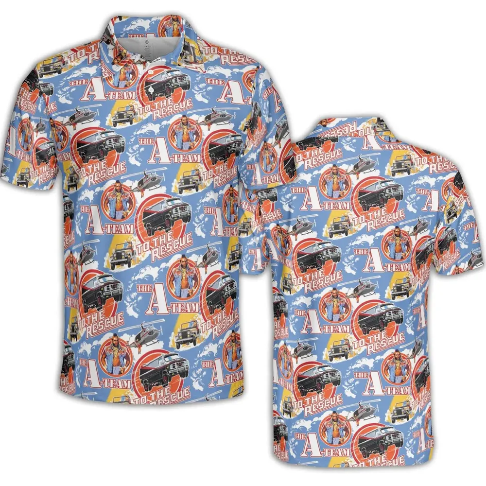 To The Rescue The A Team Pattern AOP Men/Women Polo Shirt - 2