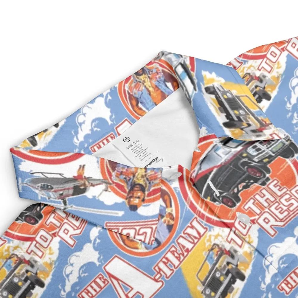 To The Rescue The A Team Pattern AOP Men/Women Polo Shirt - 3