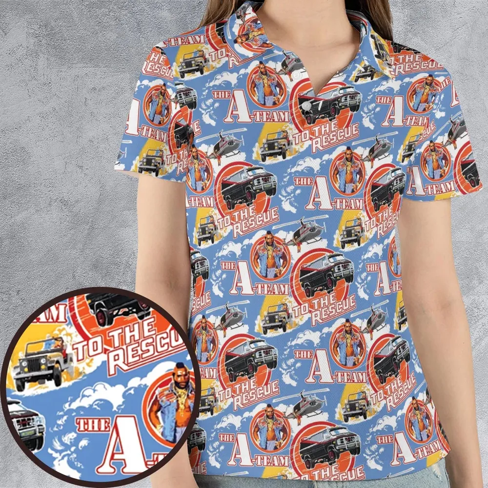 To The Rescue The A Team Pattern AOP Men/Women Polo Shirt - 4