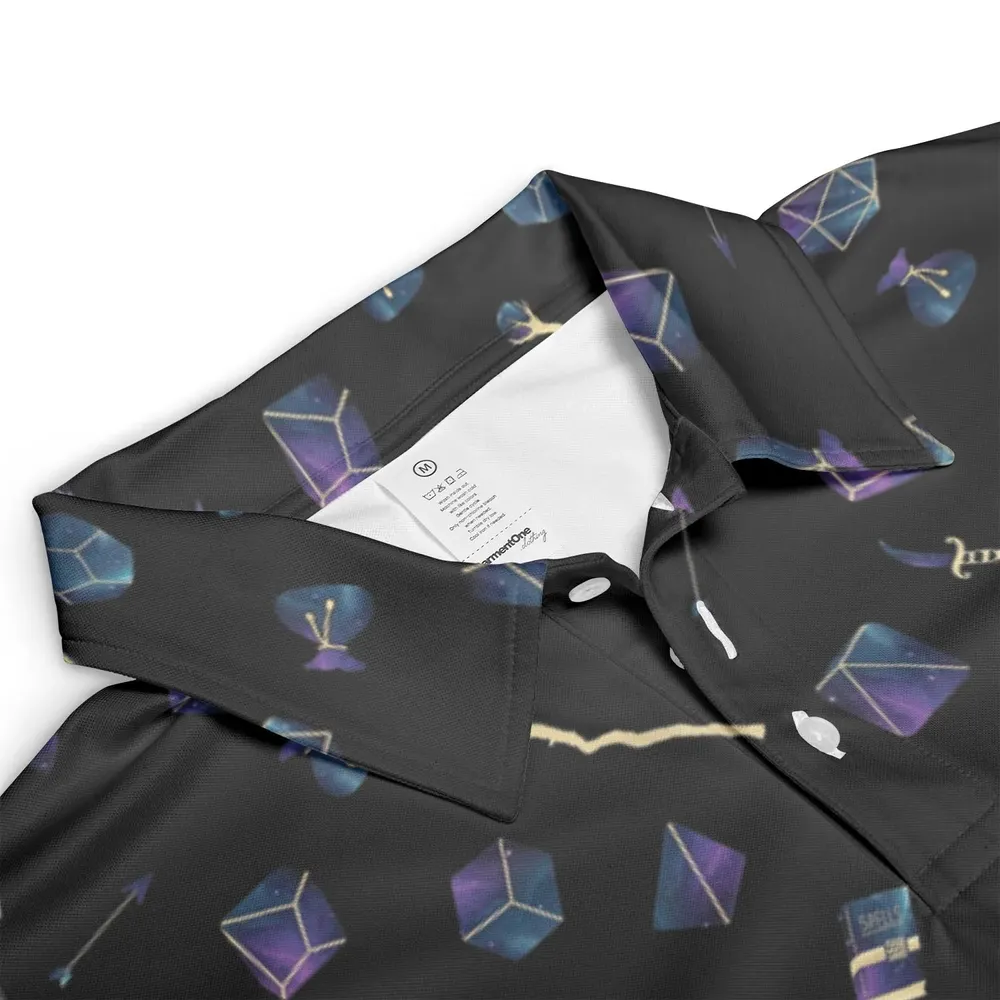 Galaxy In Dice DnD Pattern AOP Men/Women Polo Shirt - 3