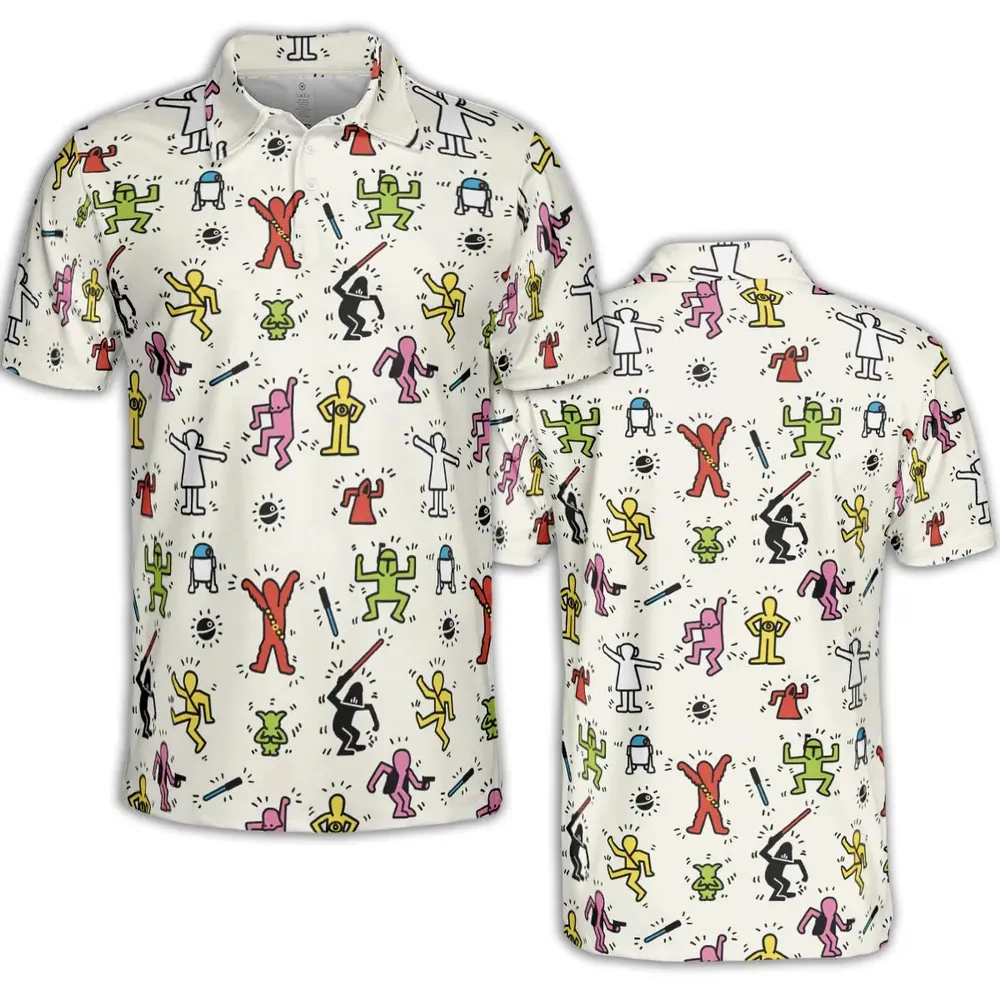 Pop Wars Star Wars Pop Art Pattern AOP Men/Women Polo Shirt - 2