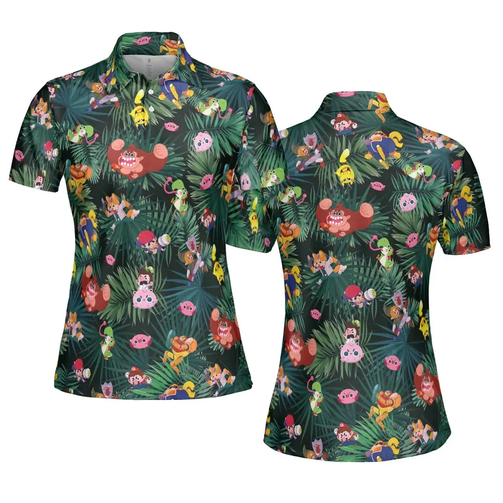 Video Game Characters Pattern AOP Men/Women Polo Shirt - 5