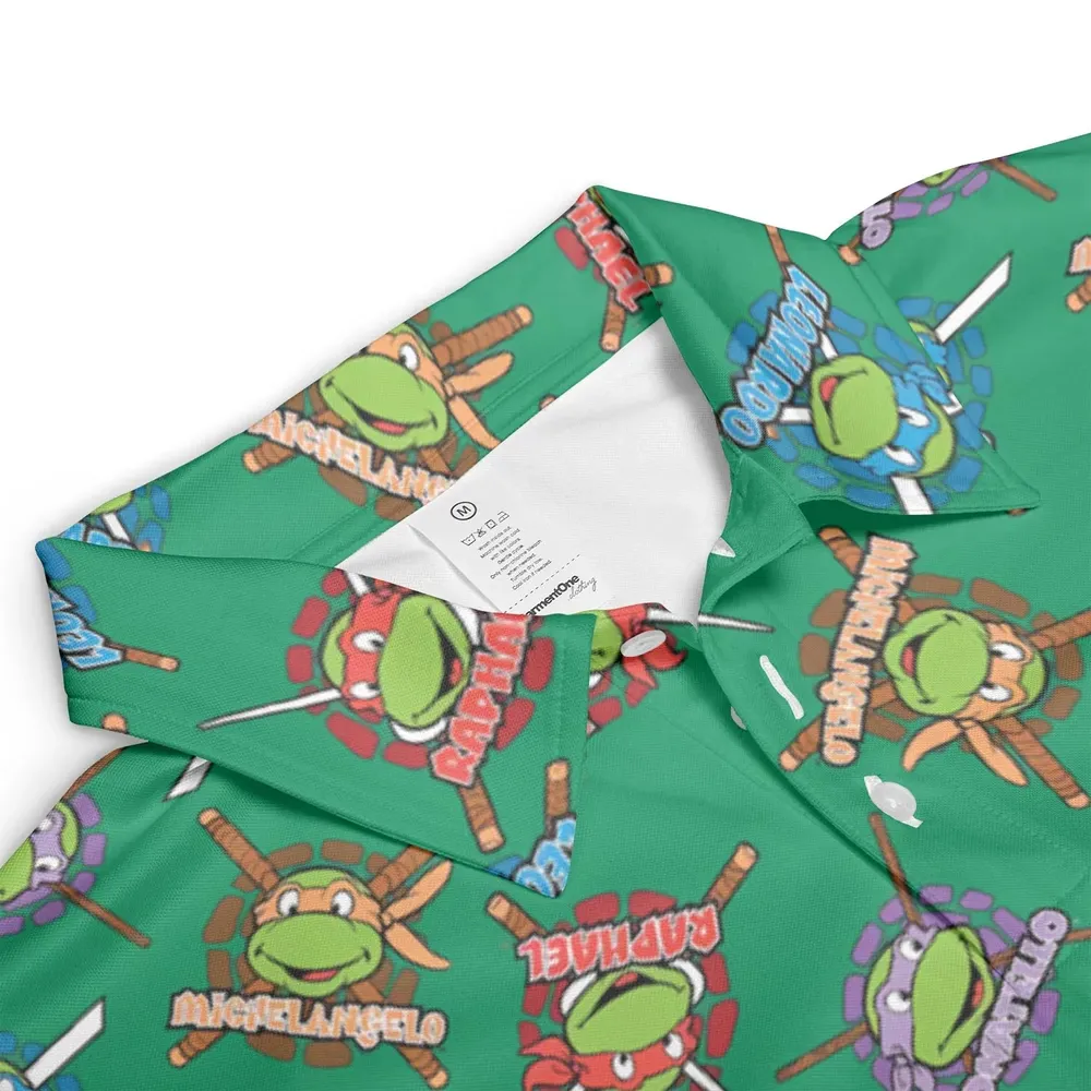 TMNT Characters Pattern AOP Men/Women Polo Shirt - 3