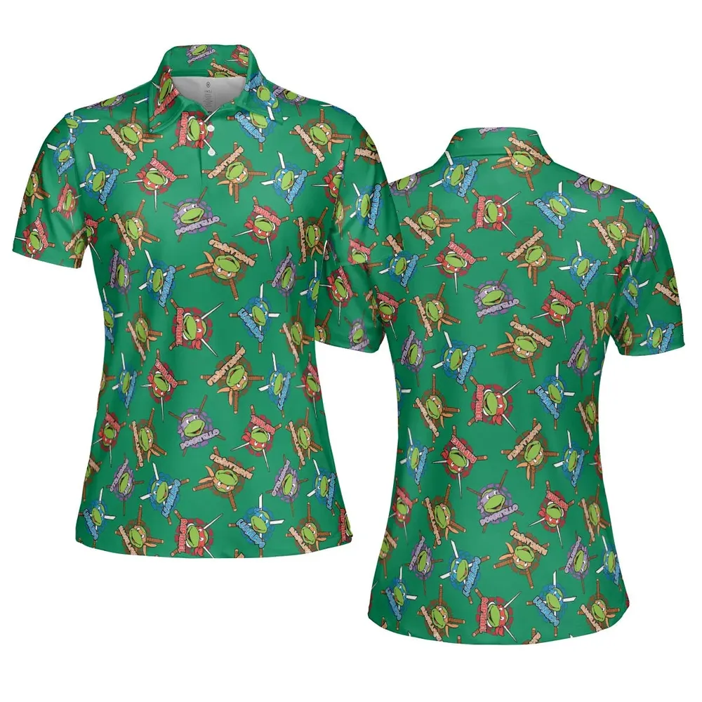 TMNT Characters Pattern AOP Men/Women Polo Shirt - 5