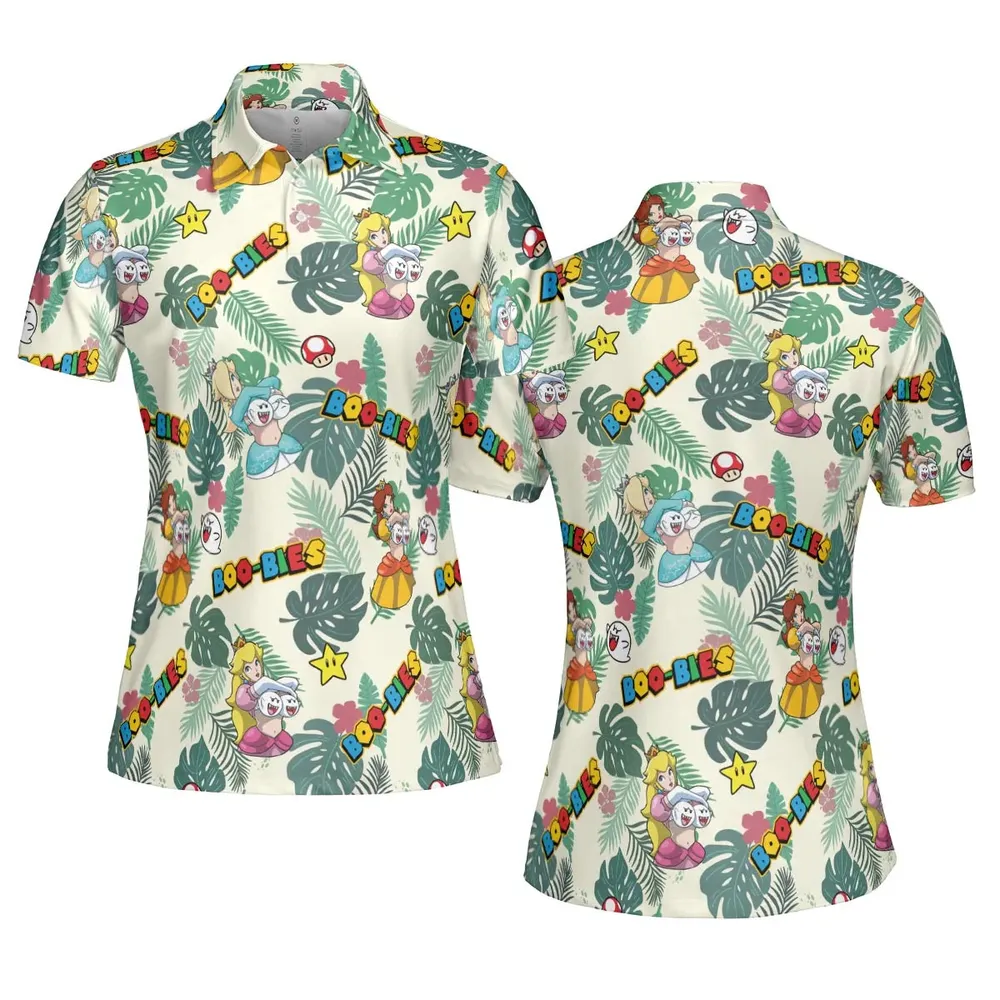 Super Mario Boo-Bies Pattern AOP Men/Women Polo Shirt - 5