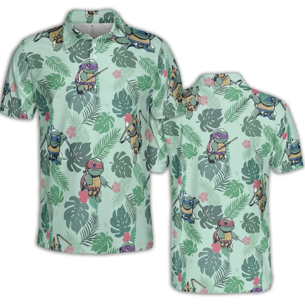 Teenage Mutant Ninja Squirtle AOP Men/Women Polo Shirt - 2