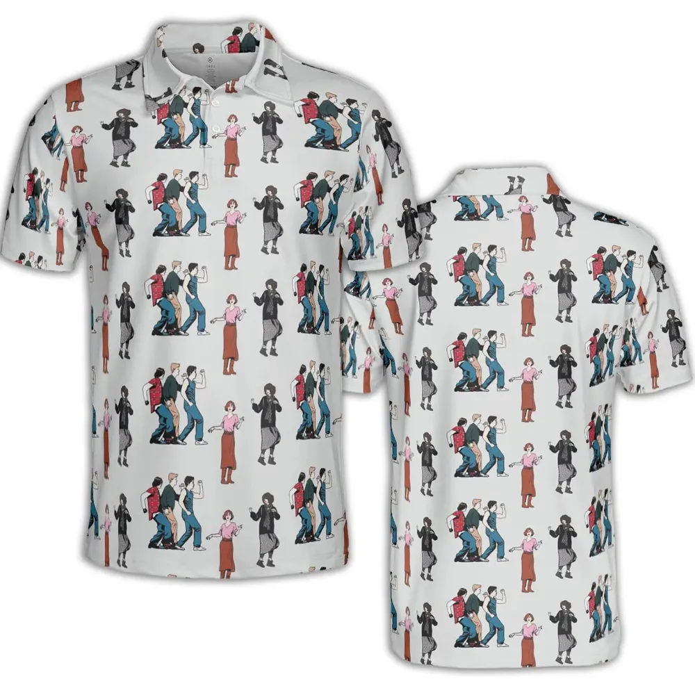 The Breakfast Club Characters Pattern AOP Men/Women Polo Shirt - 2