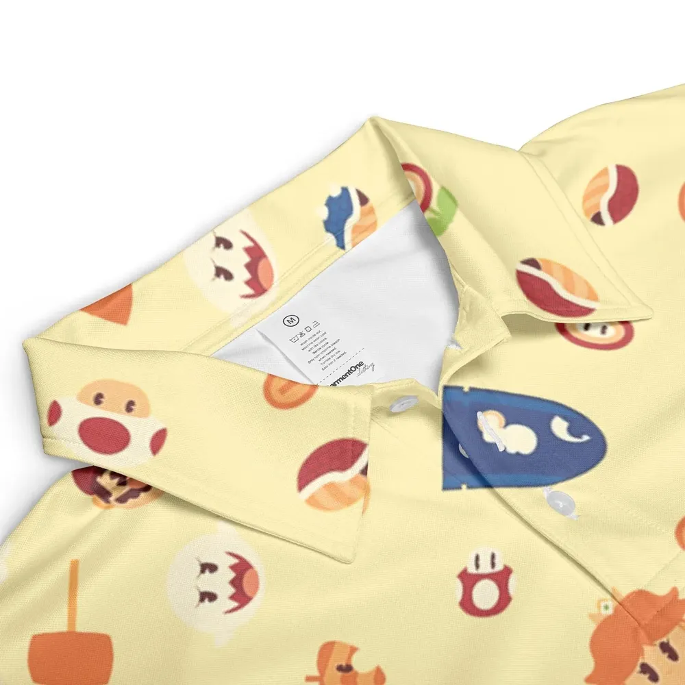 Mario and Friends Pattern AOP Men/Women Polo Shirt - 3