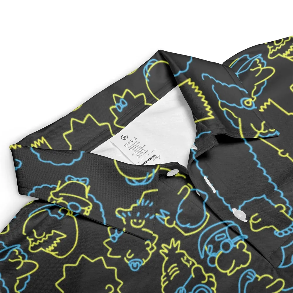 The Simpsons Neon AOP Men/Women Polo Shirt - 3