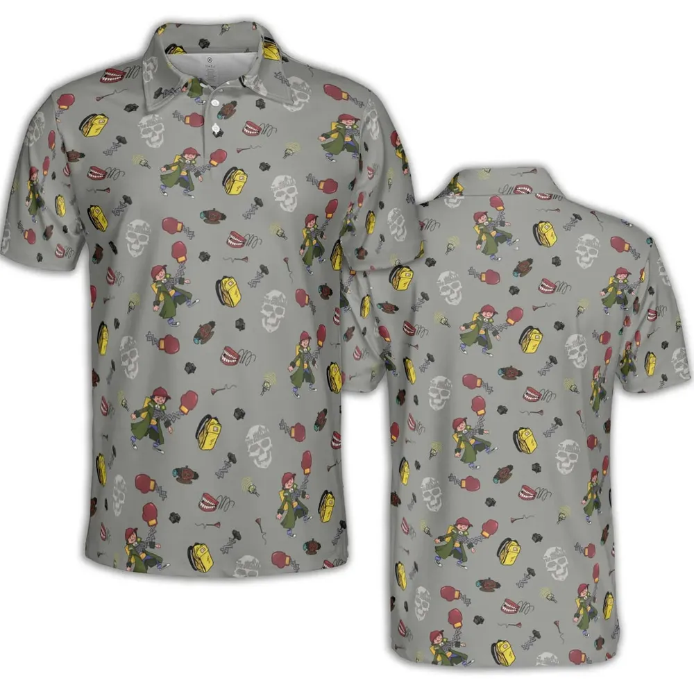 The Goonies Data Invention AOP Men/Women Polo Shirt - 2