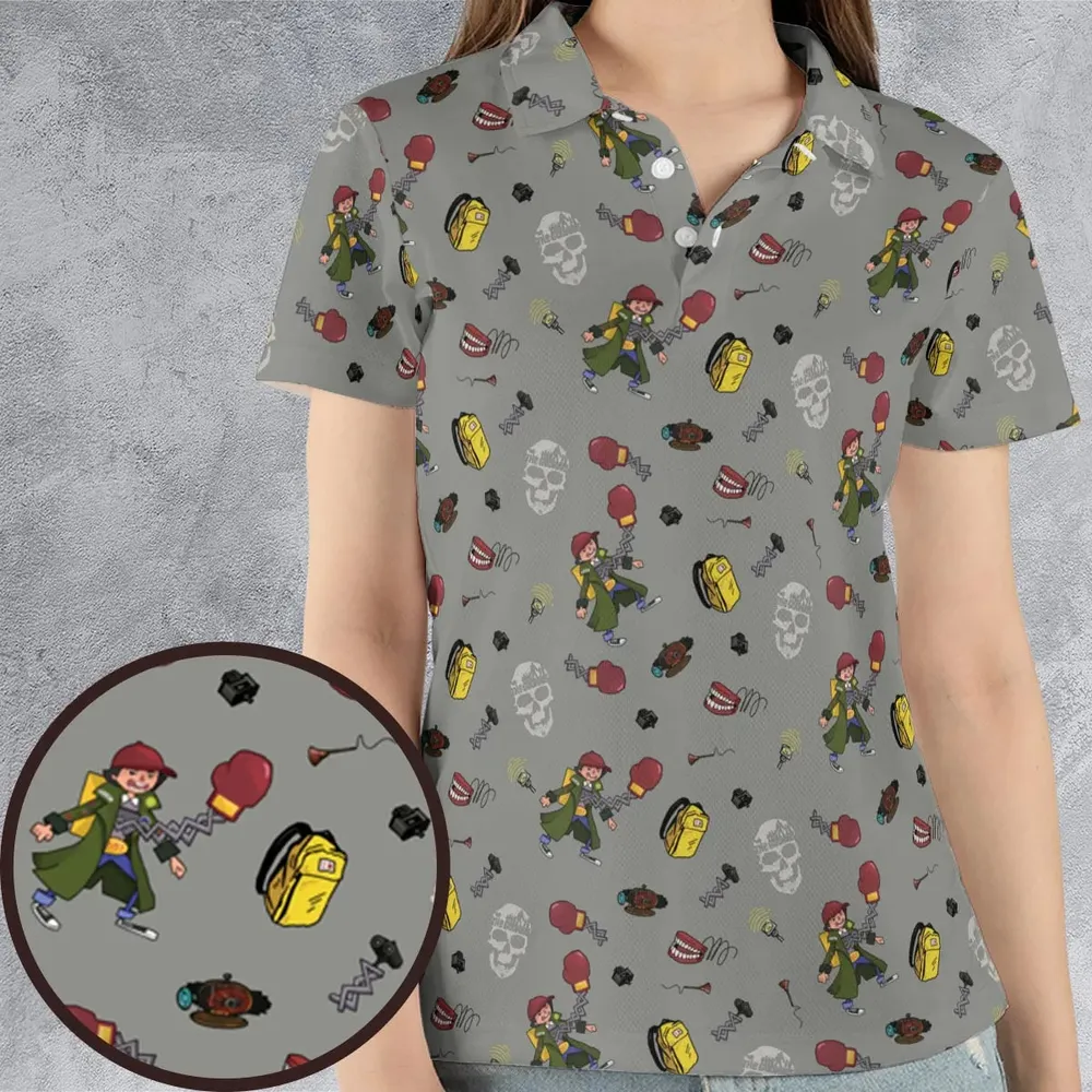 The Goonies Data Invention AOP Men/Women Polo Shirt - 4