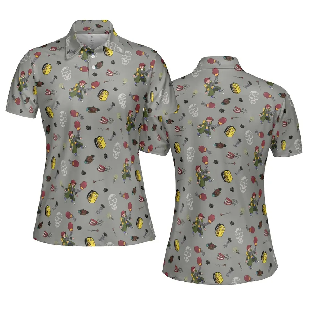 The Goonies Data Invention AOP Men/Women Polo Shirt - 5