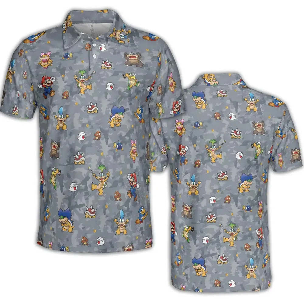 Super Mario Nintendo Video Game AOP Men/Women Polo Shirt - 2