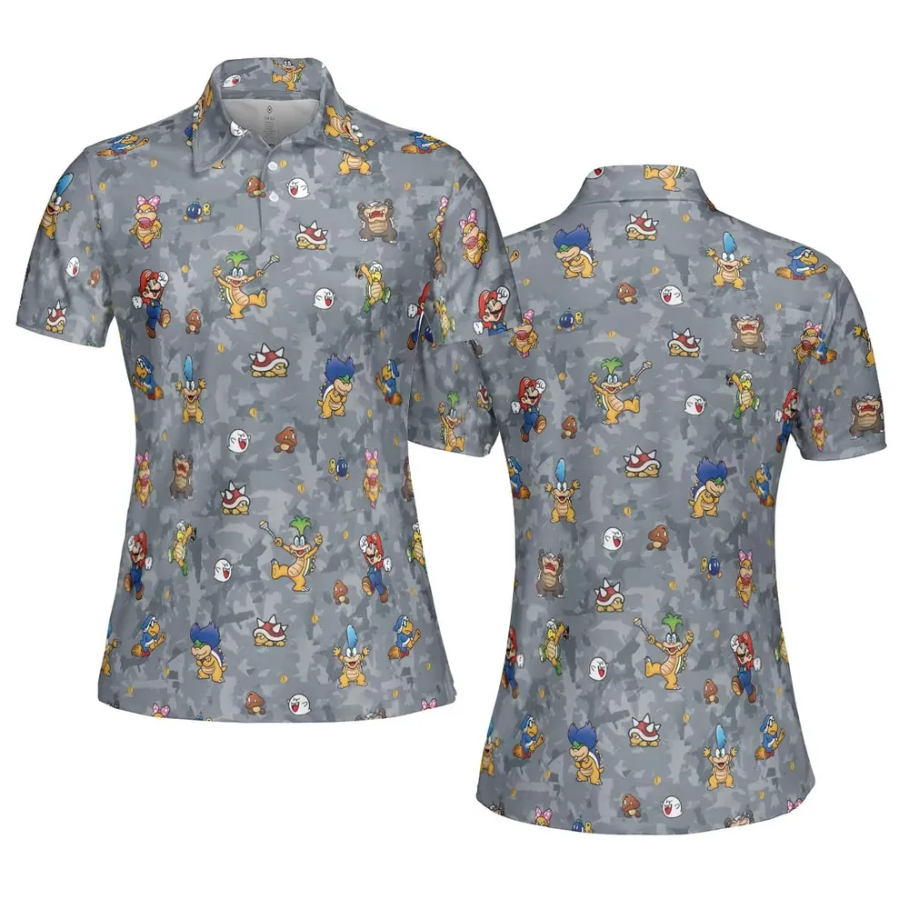 Super Mario Nintendo Video Game AOP Men/Women Polo Shirt - 5