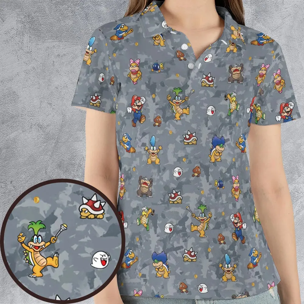 Super Mario Nintendo Video Game AOP Men/Women Polo Shirt - 4