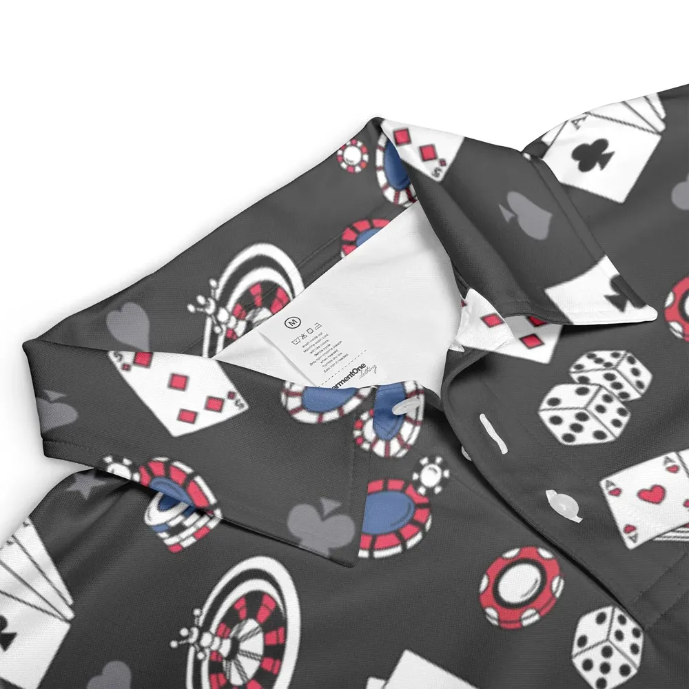 Vintage Poker Texas Hold’em AOP Men/Women Polo Shirt - 3