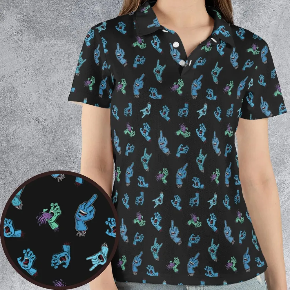 Santa Cruz Screaming Hand AOP Men/Women Polo Shirt - 4