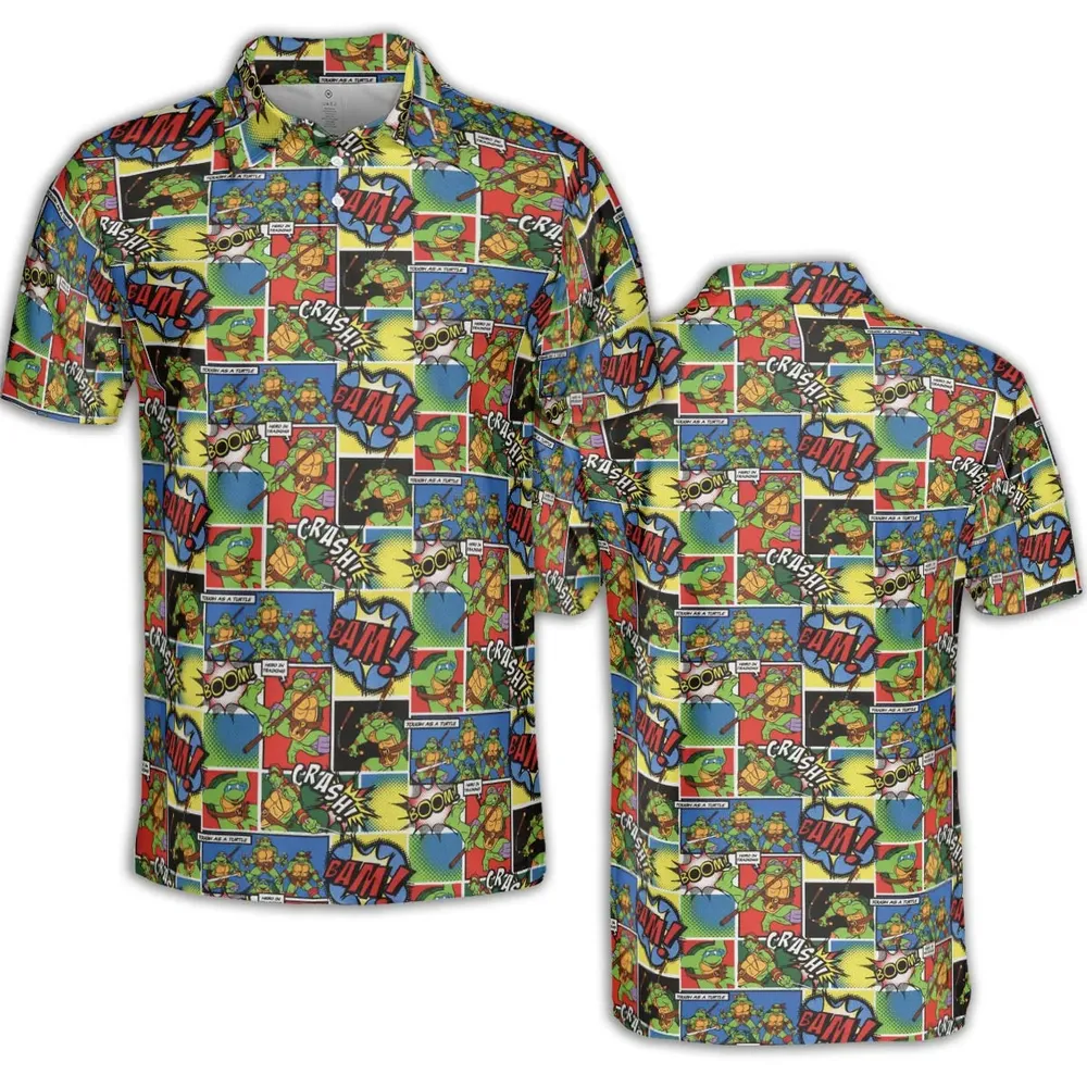 Teenage Mutant Ninja Turtles Comic AOP Men/Women Polo Shirt - 2