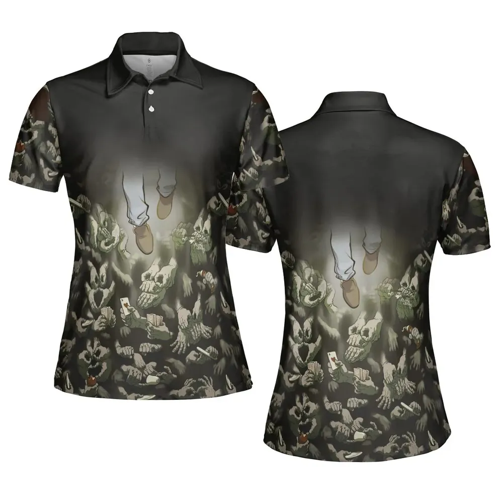 Funny Helping Hands Labyrinth AOP Men/Women Polo Shirt - 5