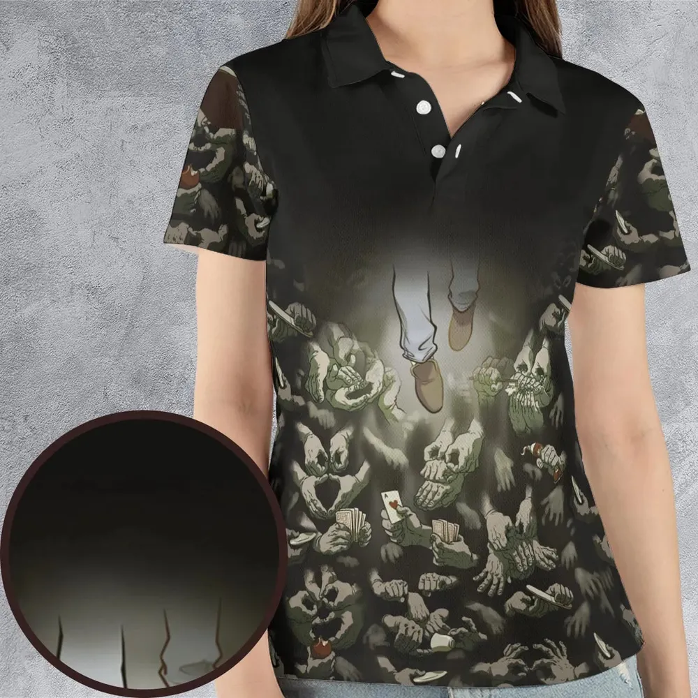 Funny Helping Hands Labyrinth AOP Men/Women Polo Shirt - 4