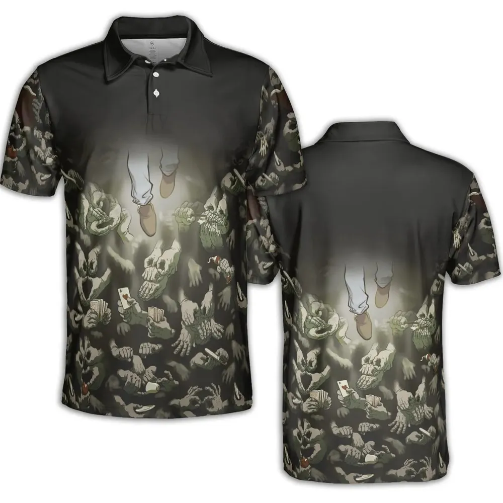 Funny Helping Hands Labyrinth AOP Men/Women Polo Shirt - 2