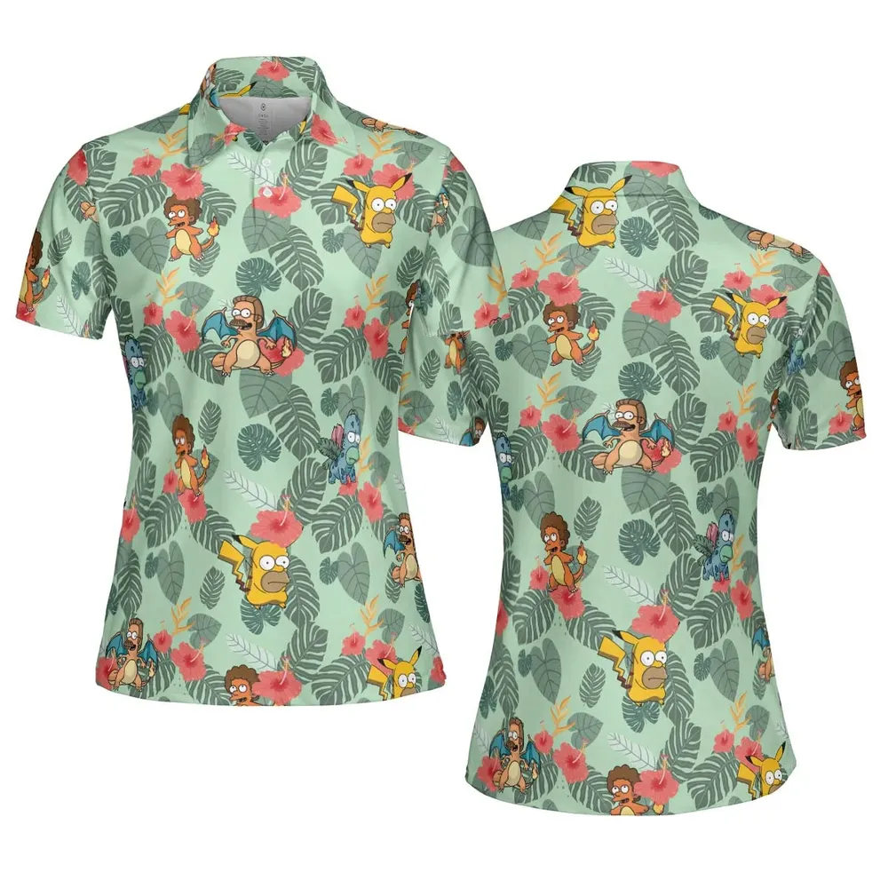 Simpsonmon The Simpsons Pokemon Mashup AOP Men/Women Polo Shirt - 5
