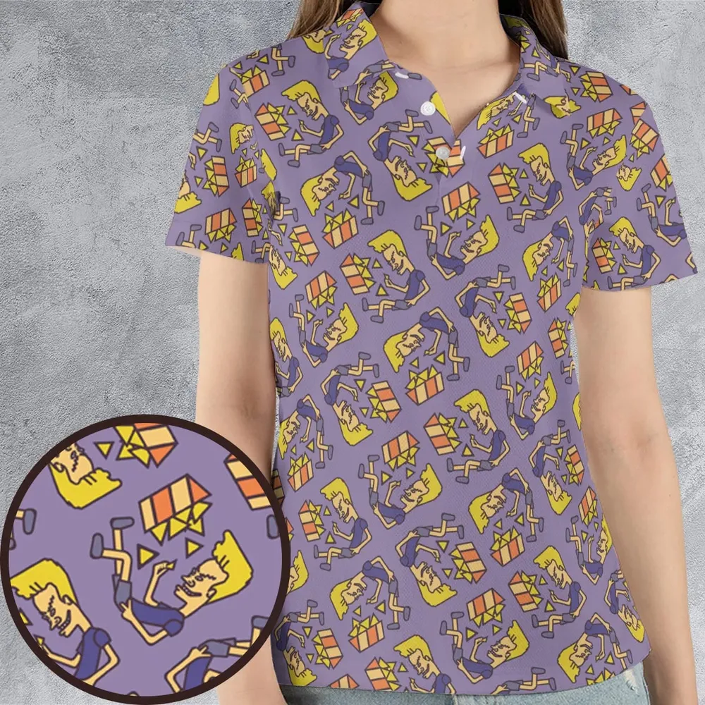 Nachos Rule Beavis and Butthead AOP Men/Women Polo Shirt - 4