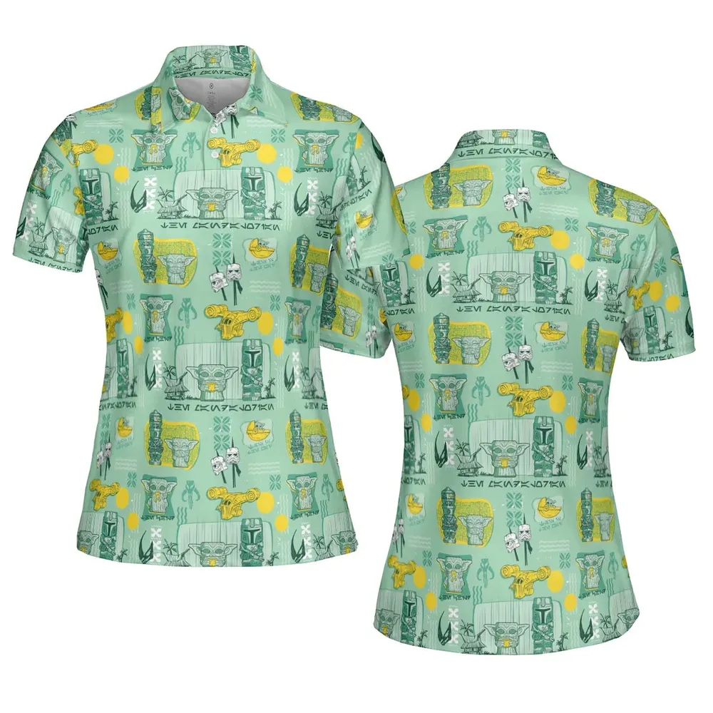 The Mandalorian Star Wars Aloha AOP Men/Women Polo Shirt - 5