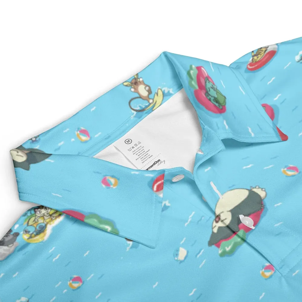Pokemon Sunny Days Sea Swim AOP Men/Women Polo Shirt - 3