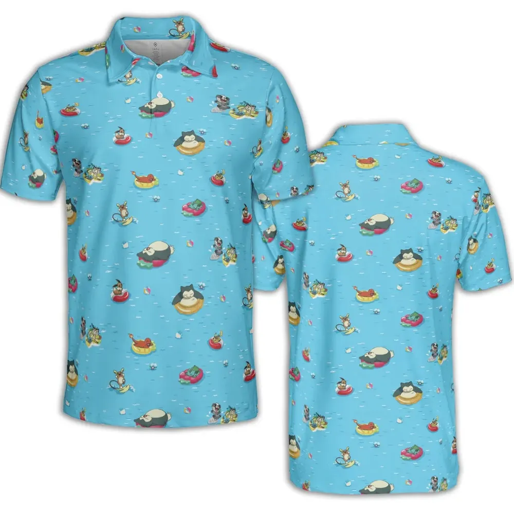 Pokemon Sunny Days Sea Swim AOP Men/Women Polo Shirt - 2