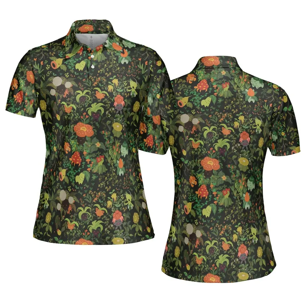 Grass Pokemon Patterns AOP Men/Women Polo Shirt - 5