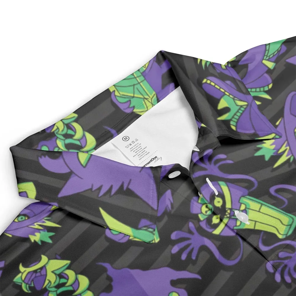 Ghost Type Pokemon Pattern AOP Men/Women Polo Shirt - 3