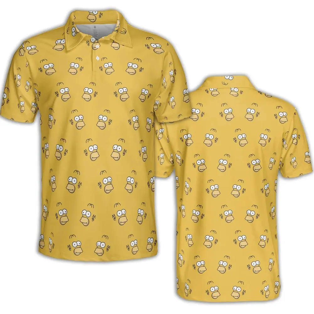 Homer Simpson Pattern AOP Men/Women Polo Shirt - 2