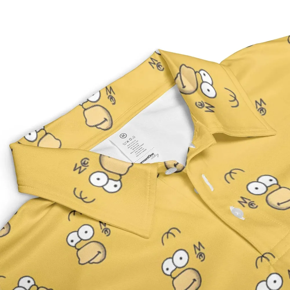 Homer Simpson Pattern AOP Men/Women Polo Shirt - 3