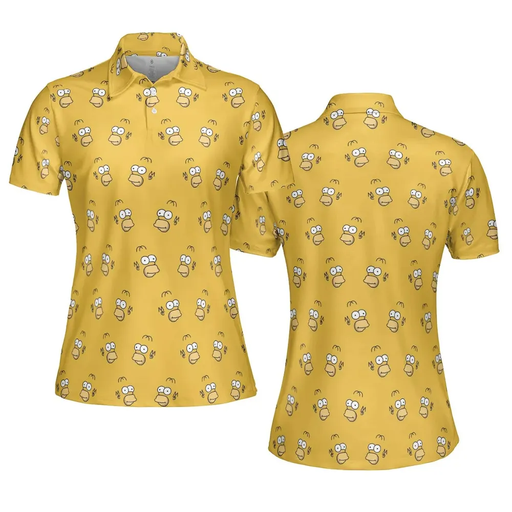 Homer Simpson Pattern AOP Men/Women Polo Shirt - 5
